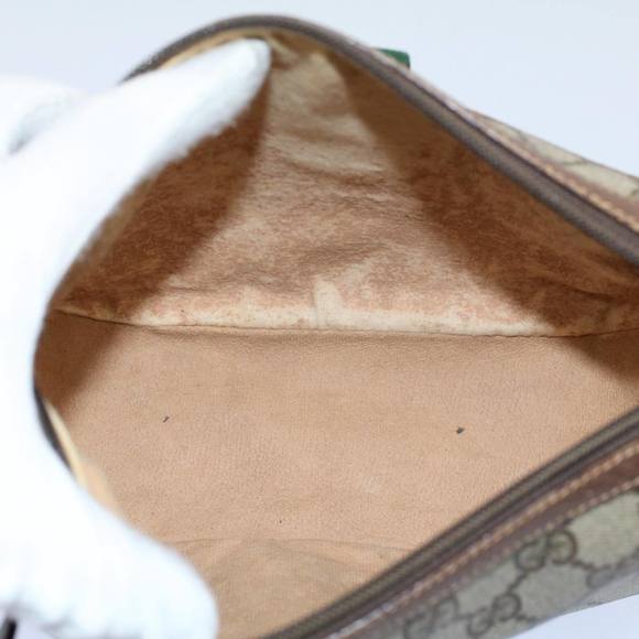 GUCCI GG Canvas Web Sherry Line Shoulder Bag Beige Red 89 02 032 Auth yk8711 - Picture 10 of 16